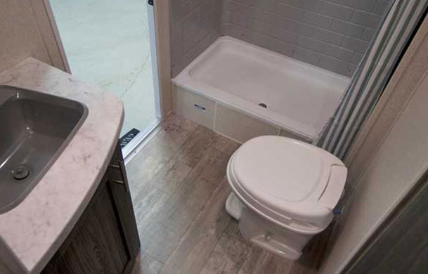 Premium RV rental kitchen table
