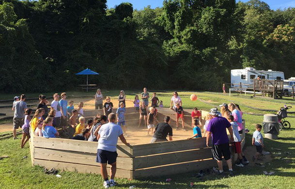 kids playing GaGa ball